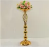 Centre de Table de mariage 30cm de haut, vase à fleurs doré, décoration de mariage, 10 pièces/lot