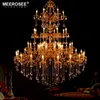 Large Crystal Chandelier Indoor Light Fixture Luxurious Pendant Hanging Lamp for Restaurant Hotel Project Huge Lustres Luminaires Lighting MD85897