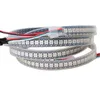Adressierbarer RGB-LED-Streifen 5050 SMD 144 LEDs WS2812B flexible Streifen wasserdicht WS2812 digitales Pixellicht WS2811 DC5V schwarze Platine IP67