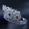 Miss Beauty Crowns For Pageant Contest Scaffali temporanei personalizzati privati Cerchi rotondi Diademi nuziali da sposa Miscelazione di pietre rosse Mo2286631366