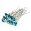 Free Shipping, High Quality 200PCS Bridal Wedding Prom Silver Crystal Diamante Rhinestone Hair Pins Clips Grips 11 COLOURS TO CHOOSE