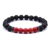 Bracelets de brins de pierre de lave naturelle perles d'équilibre de guérison pour hommes femmes charme Yoga bijoux de mode