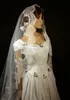 New Hight Qualityr Cheap Best Sale One Layer Chapel White Ivory Lace Applique veil Bridal Head Pieces For Wedding Dresses