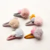 20Cs / Lot Modish Girls Toppkvalitet Roll Form Hårspinnar Kids Hair Clip Koreansk Double Wool Ball Hår BB Barrette Barn hårnål