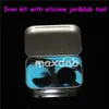 Iron Silicon Box Non-Stick Silicone Container Färgglad matklass Rekanvändbar silikon Dab Wax Jar Dry Herb Vaporizer