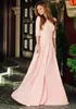 Coral Long Satin Modest Bridesmaid Dresses With Half Sleeves A-line Floor Length Wedding Party Guests Dresses Modest Cheap Custom Made