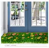 3D kleurrijke bloem muursticker gras vlinder klaver plinten lijn flora vloer DIY thuis sticker meubels keuken bruiloft muurschildering