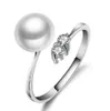 silver with pearl ring