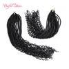 Deusa crochet tranças 18 polegadas de deusa locats loop de cabelo reto meia onda extensão sintética extensão faux locas trança sintética cabelo sintético