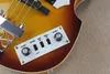 McCartney Hofner H5001CT Zeitgenössische Violine Deluxe Bass Vintage Sunburst E-Gitarre Flame Maple Top Back 2 511B Staple P7085421