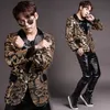 High grade Retro Court Clothes Sparkly Sequin male jacket Blazer Prom Party costume Nightclub JAZZ DS performance wedding outfit stage coats