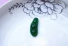 천연 녹색 마노 사계절 녹색 콩 (사계절 안전) 손으로 조각 한 펜던트 목걸이