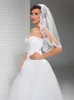 New Hot Fashion Real Image Lace Applique Edge 1T With Comb White ivory Elbow Length Wedding Veil Bridal Veils 104