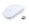 Wholesale Free Shipping Ultra Slim USB Wireless Mouse White MIni Optical Mouse 30pcs/lot