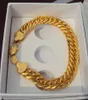 Massive 14k Gold Heavy Thick Men Curb Link Chain Bracelet Double 23 cm 100% real gold not solid not money 225R