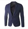 Toptan-2016 yeni varış Erkek Takım Elbise Blazer Erkekler Düz Renk Moda Rahat Blazer Masculino Bir Düğme Blazer Takım Elbise ceket