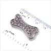 alliage de zinc d'os chien strass gros 10mm curseur Charms Accessoires de bricolage Fit 10mm Collier pour chien bracelet SL508