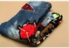 ホットセールパッチワークジーンズメン2020新しいスキニーファッションバイカーデニム全体的なパンツカジュアルメンズ洗濯