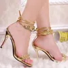 Sexig Silver High Heel Summer Shoes Fashion Lady Sandals Rhinestone Party Prom Skor / Bröllopsskor för Bridal Bridesmaid Shoes