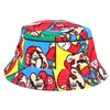 Fashion bucket hats for kids floral strawberry Cherry apple animal printed baby girls boys sunhats infant child toddler caps 30styles H-1