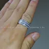 Size 5/6/7/8/9/10/11 Luxury Jewelry Princess cut Free shipping Vintage 10kt white gold filled Topaz cz diamond Wedding Silver Ring for Women