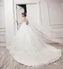 2017 Abiti da sposa in pizzo arabo inverno abito da ballo trasparente da spalla per le maniche per in perline per le maniche da sposa con abiti da sposa con 9030882