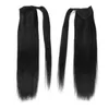 140g Yaki straight human hair drawstring ponytail hairpiece wrap around pony tail clip in human hair extension dhl free shipping 10-22inch