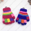 Hiver Enfants Six Couleurs Double Épaississement Gants Étudiants Bébé Chaud Mitaines De Cyclisme Cinq Doigts S M L Tailles Des Enfants À L'adulte