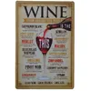 wine tin sign