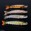 12.3cm/17g Multi Jointed Bass Plastic Fishing Lures Swimbait Sink Hooks Tackle high quality fish lure