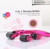 Derma Roller 3 em 1 Micro Agulha 0.5 + 1.0 + Rolo de Meo 1.5mm para Secretária de Acne