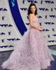 Luxury Feather Evening Dresses Backless Strapless Neckline Prom Ball Gowns Light Purple Formal Red Carpet Dress