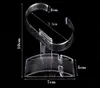 20pcslot selling C rings style Transparent Plastic Wrist Watch Display Holder Rack Store Shop Show Stand Large size for man3828639