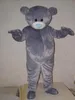 haute qualité Real Pictures Deluxe costume de mascotte d'ours gris taille adulte livraison gratuite directe d'usine