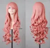 Multicolore pas cher femmes perruque de cheveux synthétiques mode Anime cheveux résistants à la chaleur 80 cm de long ondulé Cosplay perruques pour Halloween Party Nightc5120292