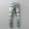 Hele-2016 nieuwe collectie modemerk heren jeans cool mannen biker jeans plus size gescheurde mannelijke jeans skynny fit2440