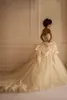 Sukienki ślubne z tiulowym tiulami 2019 Custom Pleats Applique A-Line Lode Lace African African Bridal Suknie Vestido de Noiva W900270i