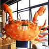 Dorimytrader Cute Realistic Simulated Crabs Plush Pillow Giant Stuffed Animals Toy Doll Seafood Decoration Gifts 58cm x 60cm DY61644