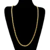 65mm Thick 80cm Long Solid Rope ed Chain 14K Gold Silver Plated Hip hop ed Heavy Necklace 160gram For mens1749289