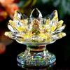 9 * 11cm Crystal Lotus Candle Houder Boter Lamphouder Crystal Candle Tafel Decoratie Souvenirs Craft Gift Buddhism Levert