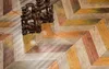 Chevron coloré en arête de poisson parquet médaillon incrusté marqueterie décors céramique PVC carrelage bois d'ingénierie parquet tapis céramique tapis fond