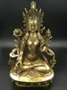 7インチピュア銅ホワイトクロッシャーブッダ像聖なる祝福仏陀仏具を尊重する像