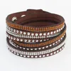 Leather Cuff Bracelets Hot Sale Multilayer Charm Bracelets For Women Girl Men Gift Jewelry Wholesale 0379WH