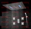 Bathroom Concealed Shower Set with Massage Jets & LED Ceiling Shower Head Panel Thermostatic Bath Shower Tap Rain Waterfall AF5424256F