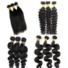 Norek Brazillian Body Wave Wiązki Virgin Human Hair Wees Wefts 8-34inch Nieprzetworzone Peruwiańskie Malezyjskie Indian Bulk Ludzkie Przedłużanie Włosów