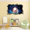 Space Black Hole Vortex Wall Stickers för Childen039S rum Nursery Kids Bedroom Decals bröt 3D avtagbar heminredning9275976