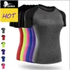 Hot Summer Style 2016 Outdoor women Splice O-Neck Knitted Sports Wear Tees Fitness GYM PRO Running Sweat Short Sleeve Tshirt