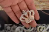 Broche de corona de lujo, broche de cristal para mujer, suéter retro, traje, chal, pin, hebilla, alfileres para hijab 241y