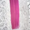Rey Ombre Menselijk Haar T1B / Paars Tape Menselijk Haarverlenging Rechte Braziliaanse PU Skin WEFT Hair100g 40st