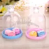 SPEDIZIONE GRATUITA 12 PZ Bella Acrilico Mini Cake Bell Jar con Base Favori Holder Birthday Party DecorsGifts Baby Shower Idee Cupcake Stand